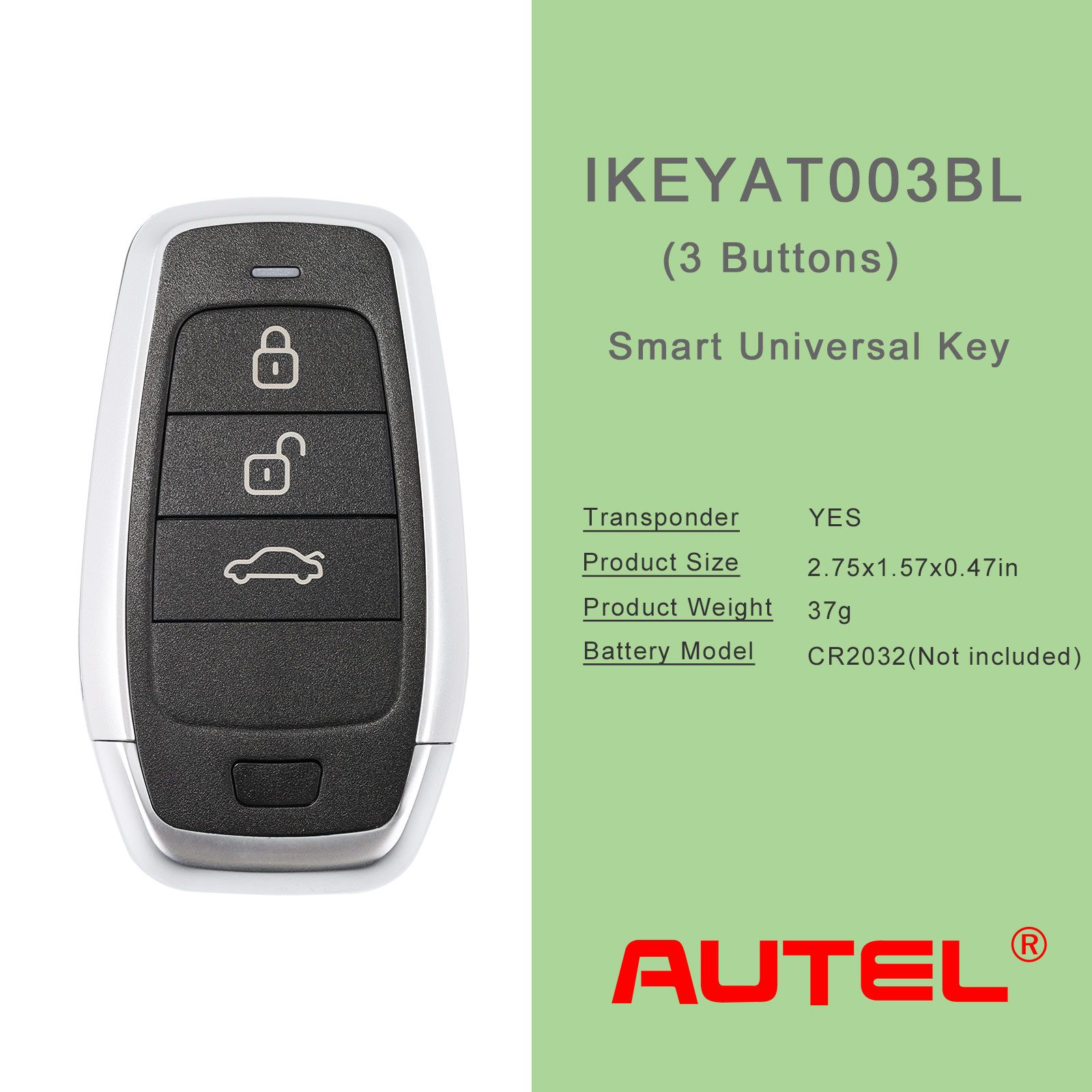 AUTEL IKEYAT003BL 3 Buttons Independent Universal Smart Key 5pcs/lot