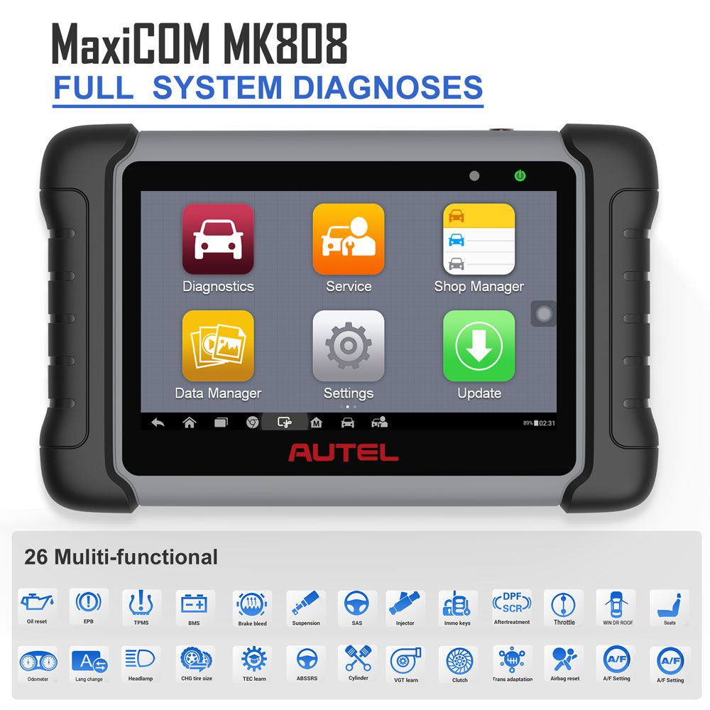 Autel MaxiCOM MK808 OBD2 Diagnostic Scan Tool with All System and Service Functions (MD802+MaxiCheck Pro)