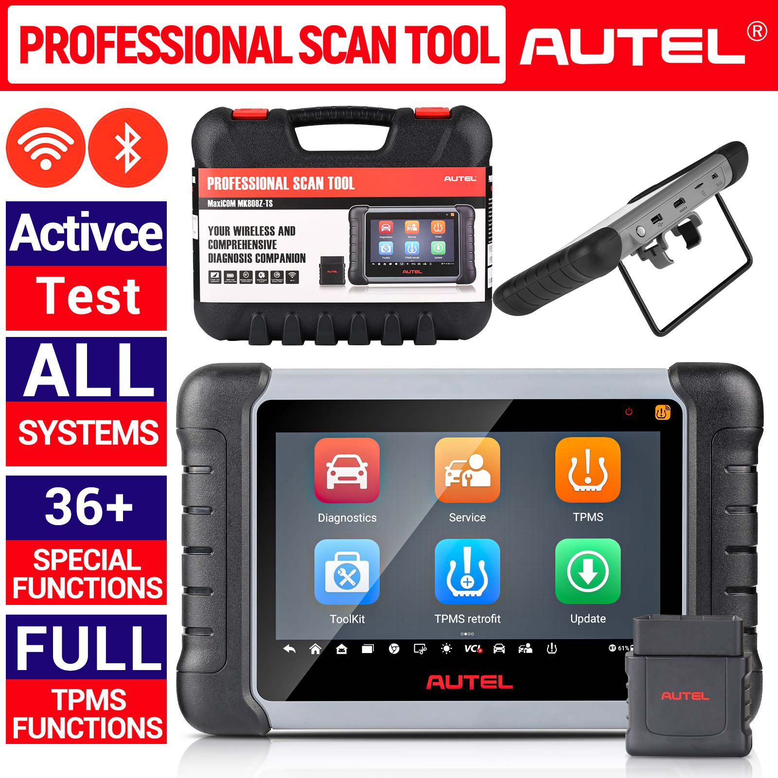 Autel MaxiCOM MK808TS Auto TPMS Relearn Tool Universal Tire Sensor Activation Pressure Monitor Reset Scanner