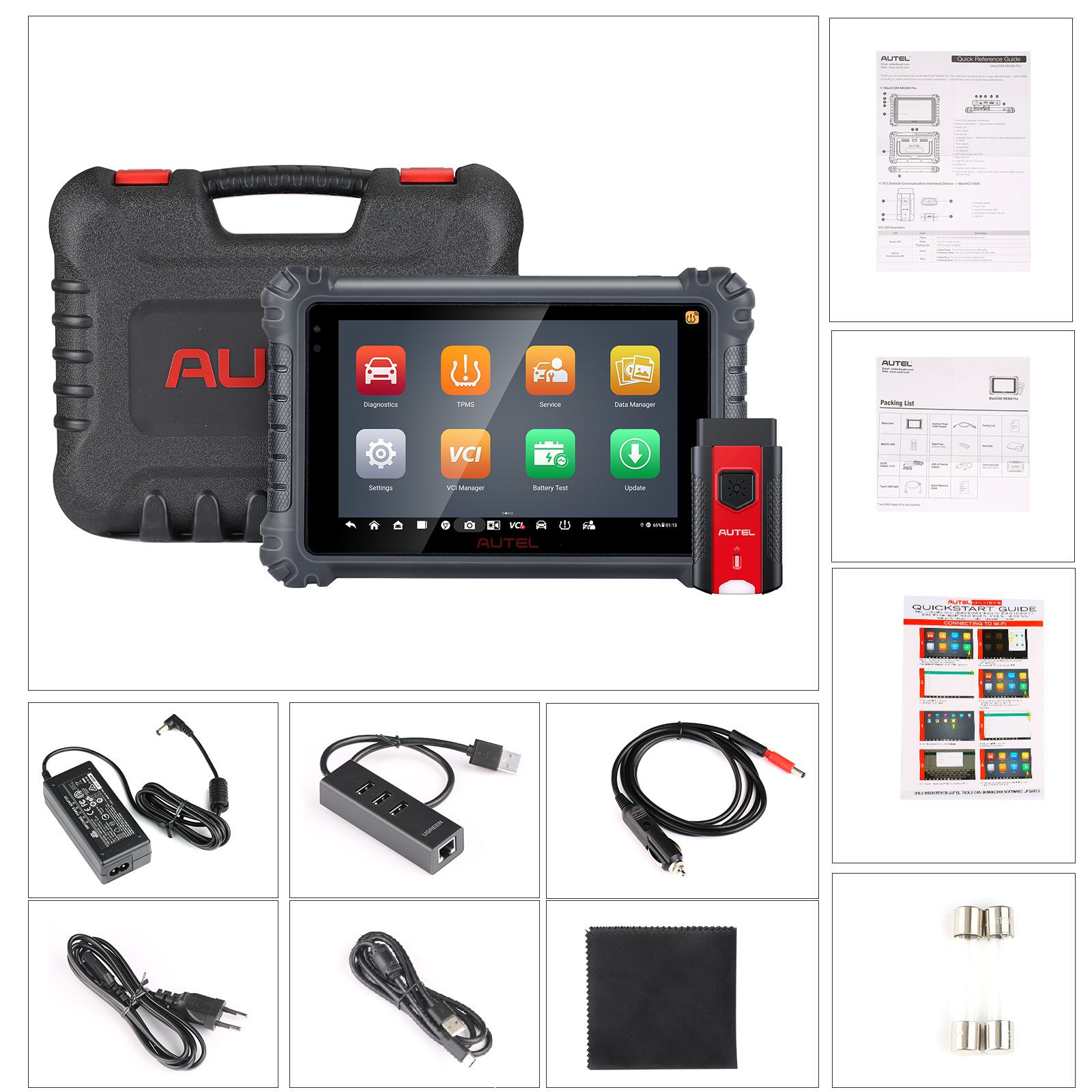 2023 Newest Autel MaxiCOM MK906 PRO-TS Automotive Diagnose and TPMS Relearn Tool Support FCA Access DoIP & CAN FD and ECU Coding