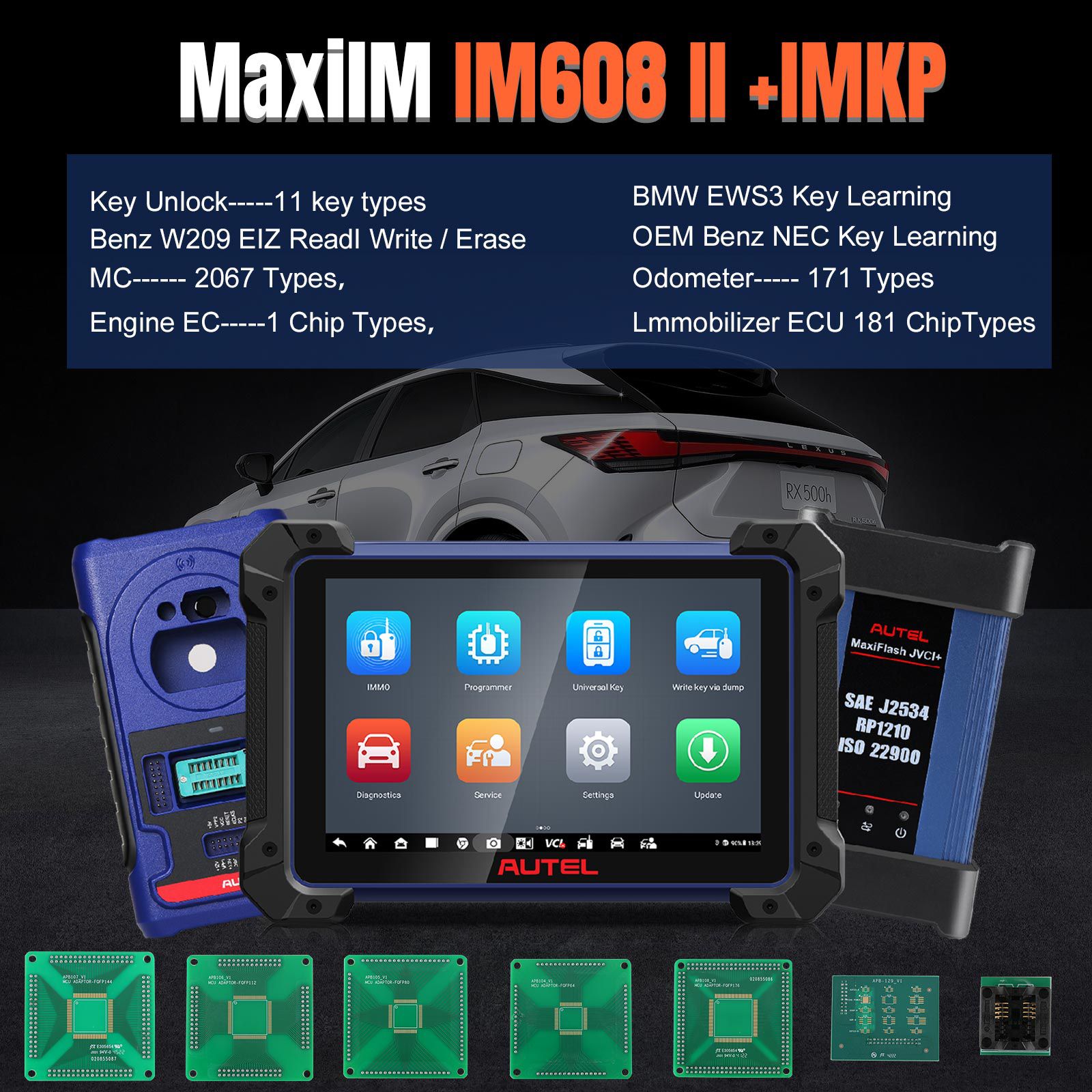 2023 Autel MaxiIM IM608 II (IM608 PRO II) Automotive All-In-One Key Programming Tool No IP Limitation with 1 More Year Total Care Program