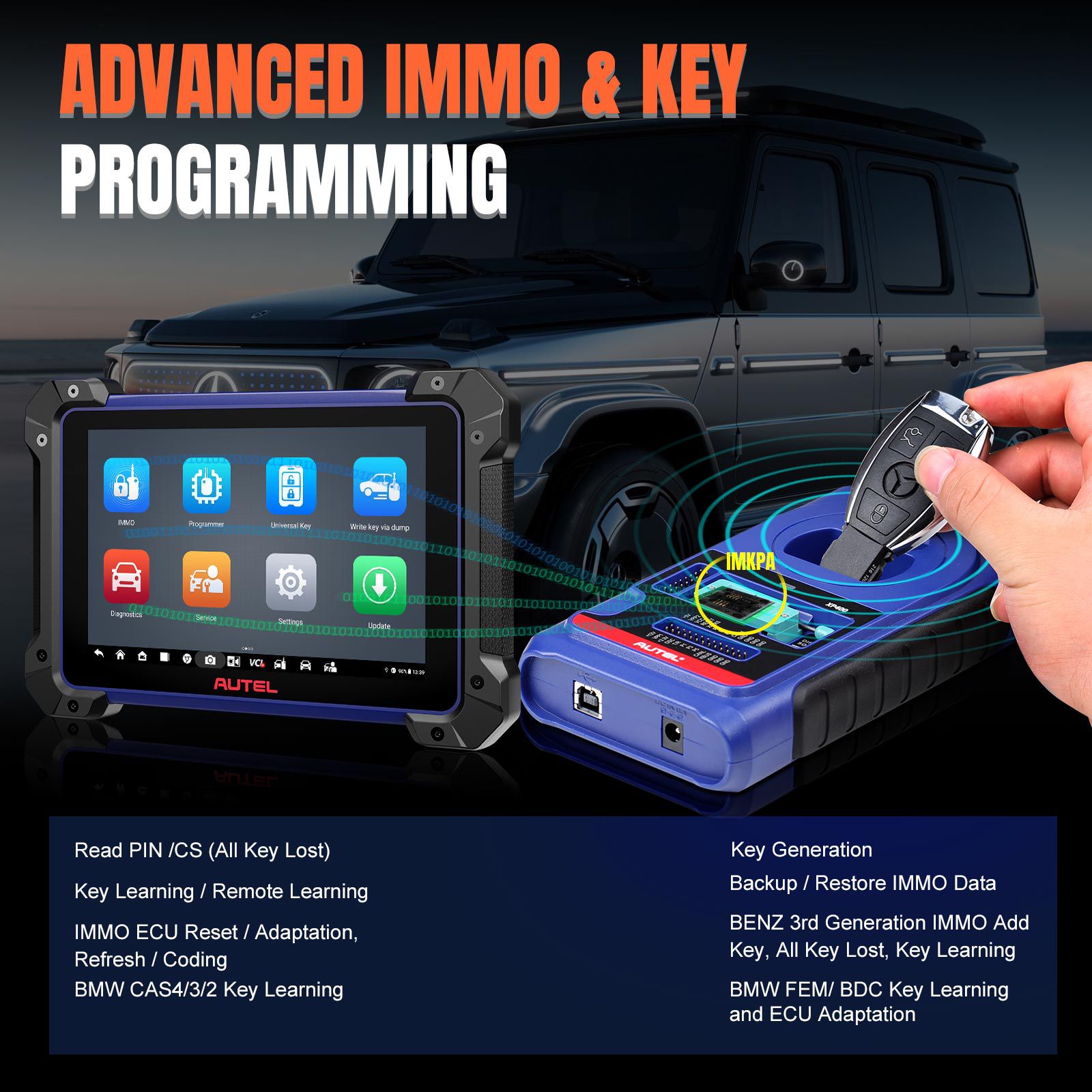 2023 Autel MaxiIM IM608 PRO II (IM608S II/IM608 II) Automotive All-In-One Key Programming Tool Support All Key Lost Get 2pcs OTOFIX Watch