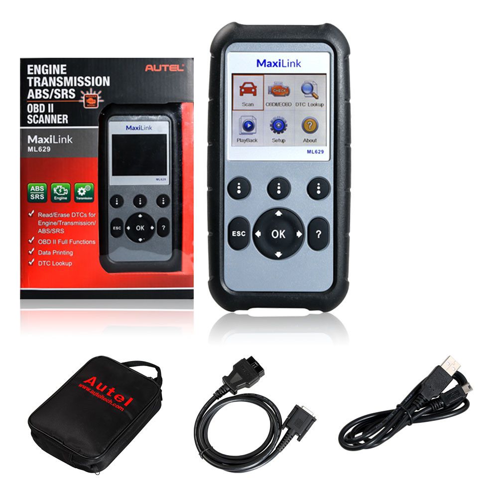 Autel MaxiLink ML629 ABS/Airbag/AT/Engine Code Reader Scanner CAN OBDII Diagnostic Tool