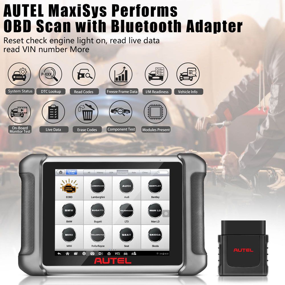 Original Autel MaxiVCI Mini VCI Mini Bluetooth Diagnostic Interface for MK808BT MK808TS MX808TS MP808TS TS608 MS906S