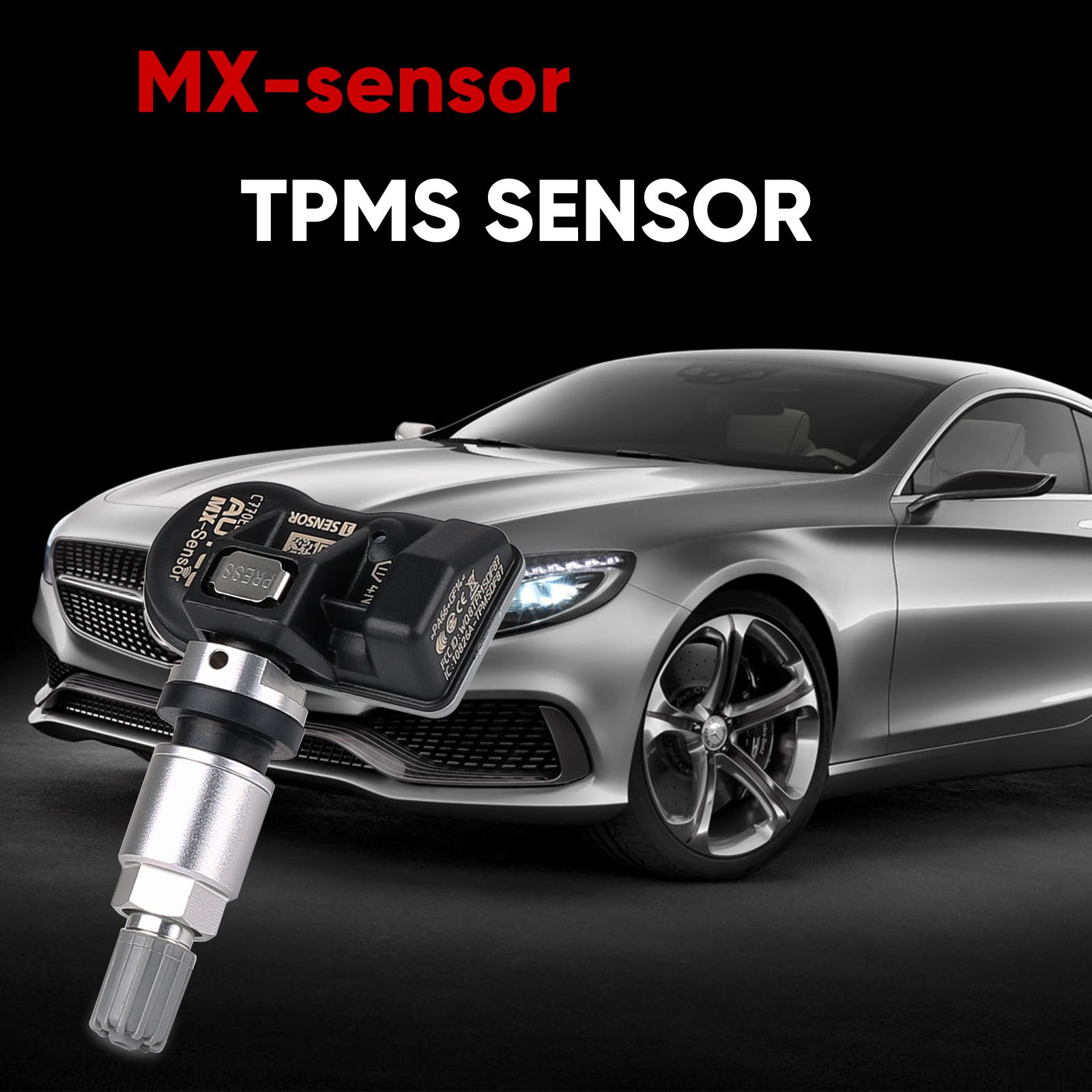 Autel MX-Sensor 433MHZ/315MHZ Universal Programmable TPMS Sensor Specially Built for Tire Pressure Sensor Replacement