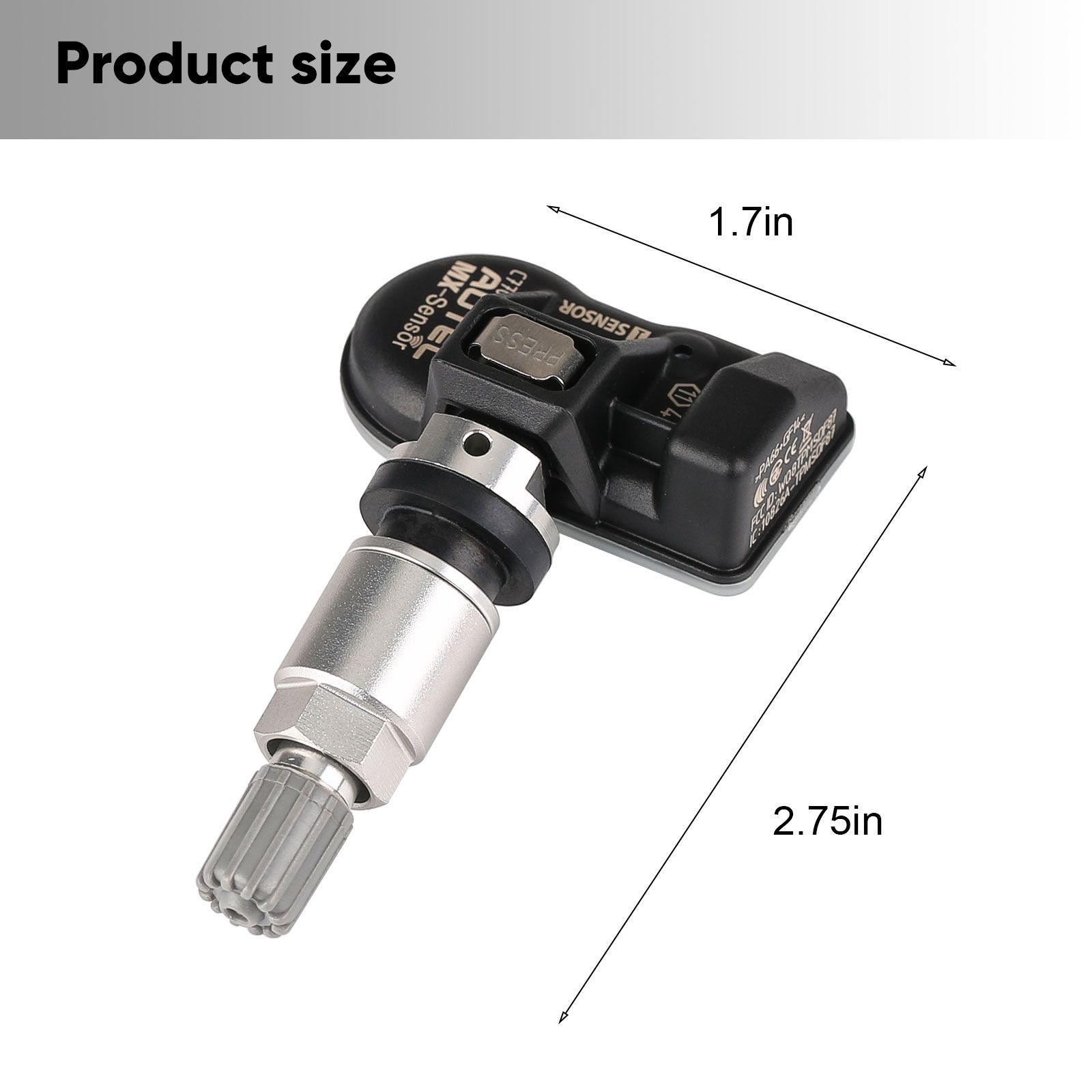 Autel MX-Sensor 315MHz+433MHz 2 in 1 Universal Programmable TPMS Sensor Metal/Rubber OE Level Tire Pressure Monitoring System