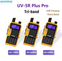 Baofeng UV-5R plus Pro Portable Car Walkie Talkie Tri Band 245MHz Three Band USB Charging Car Handheld