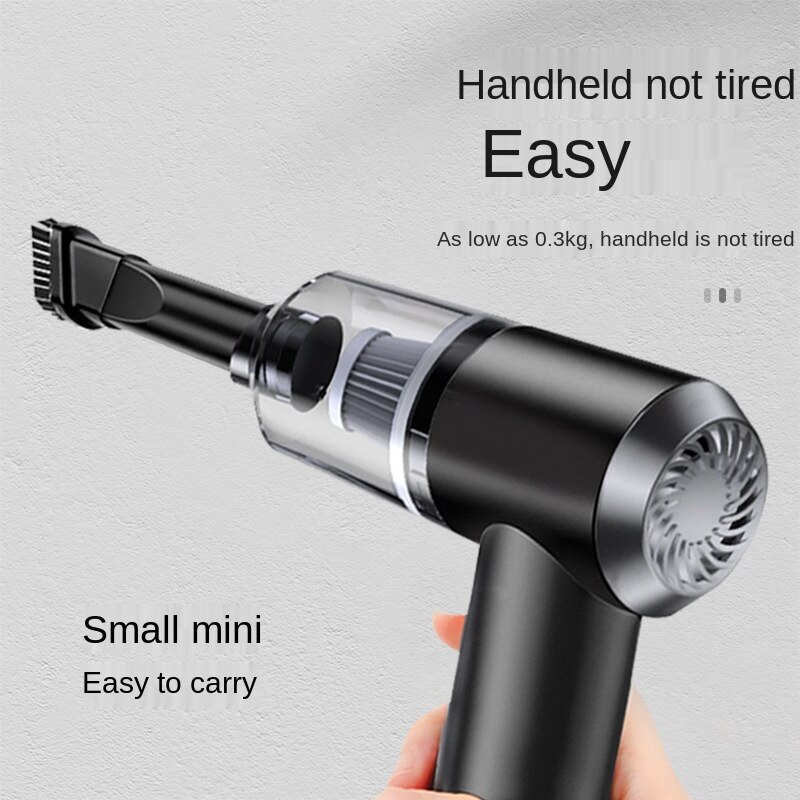 Car vacuum cleaner car wireless charging gun type dry and wet dual-purpose dog mini pet hair car vacuum cleaner
