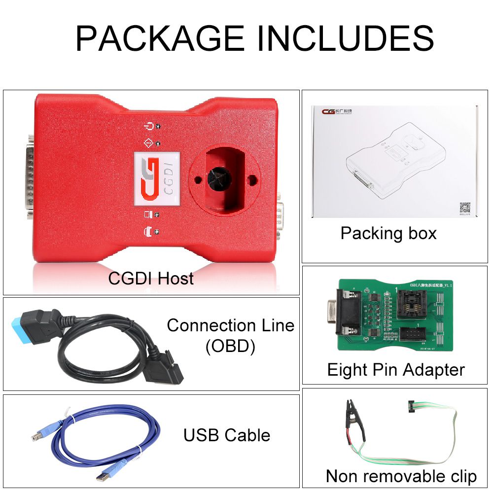 CGDI Prog BMW MSV80 Auto Key Programmer with BMW FEM/EDC Function Get Free Reading 8 Foot Chip Free Clip Adapter