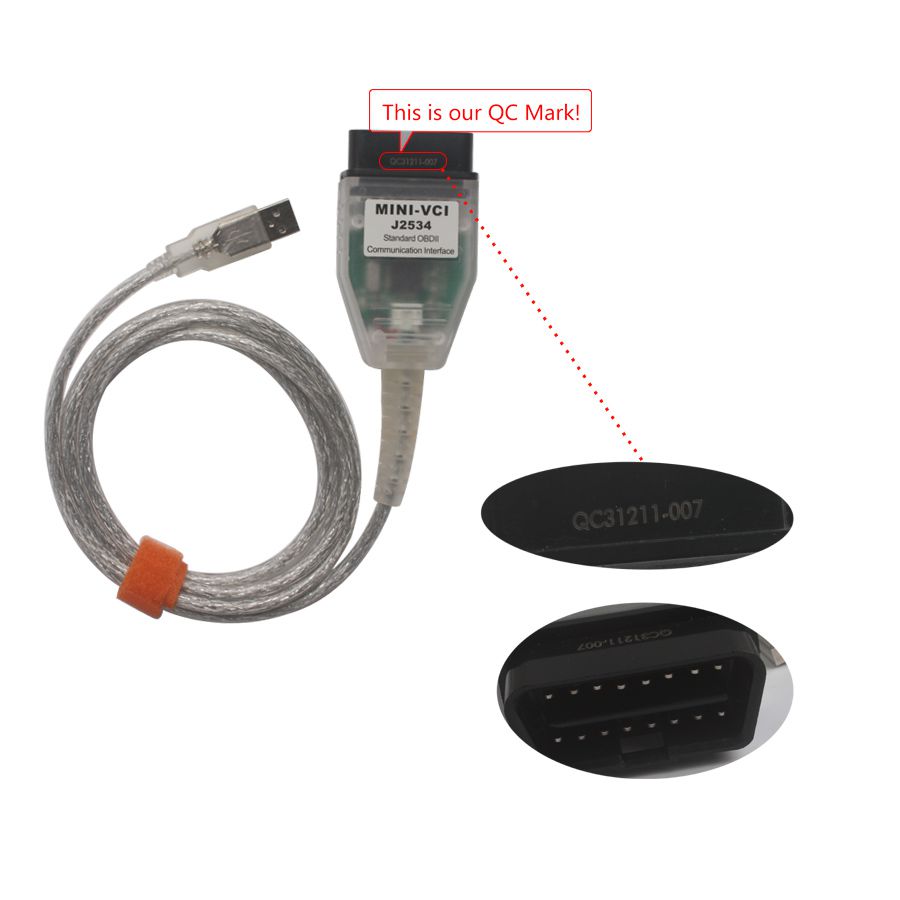 MINI VCI V12.10.019 Single Cable For Toyota Support Toyota TIS OEM Diagnostic Software