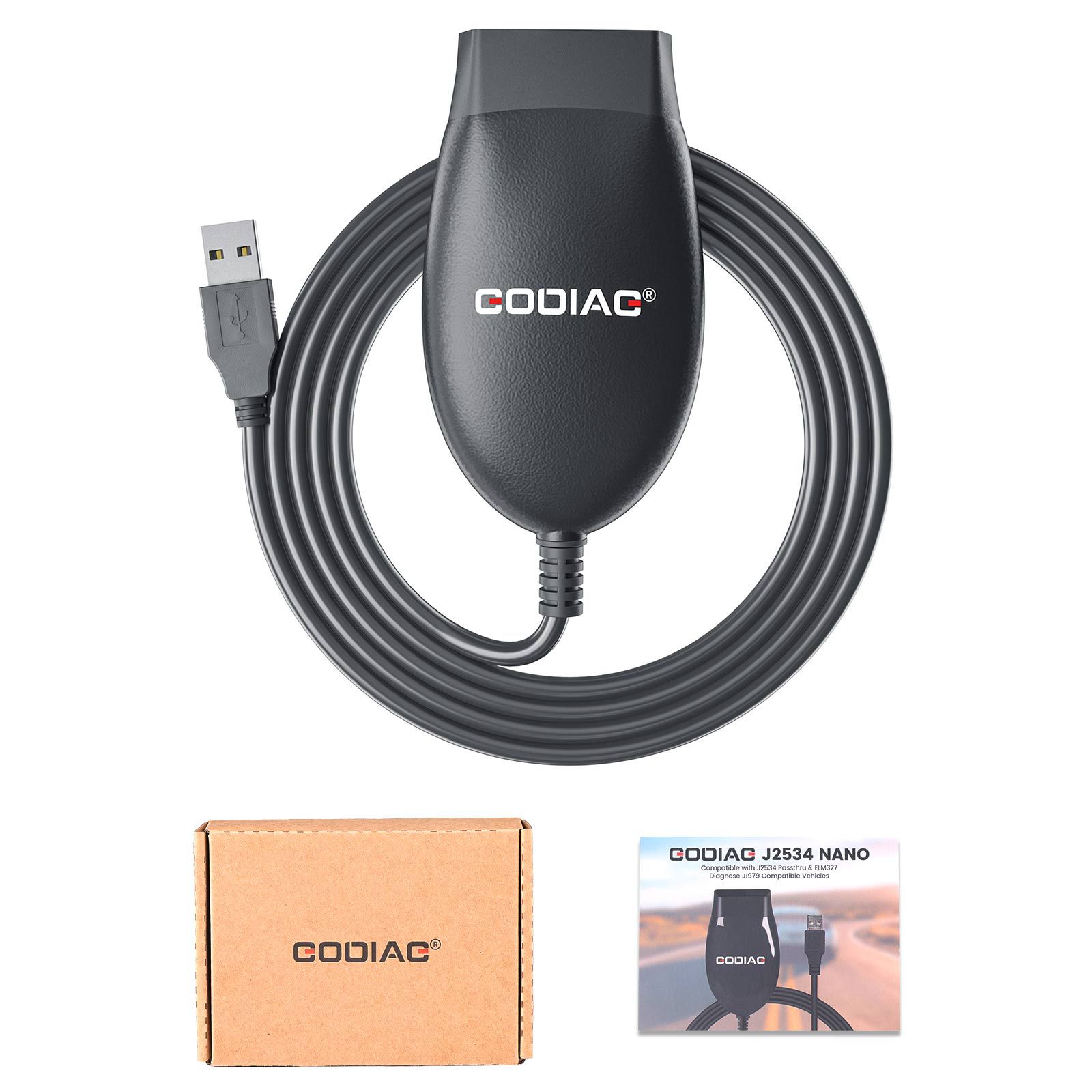 2023 GODIAG GD101 J2534 Passthru Diagnostic Cable for IDS/ HDS/ TIS/ Forscan/ ScanMaster/ SDD/ PCM-Flash/ ELM327 Diagnose J1979 Compatible Vehicles