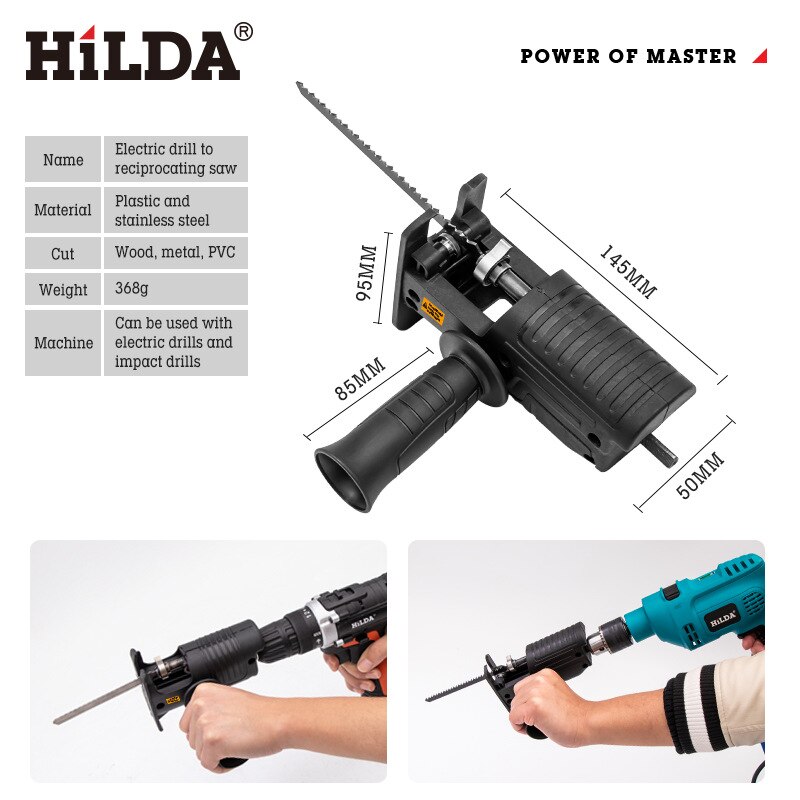 Hilda Quick Installation Reciprocating Saw Scroll Saw Sabre Saw Electric Drill to Reciprocating Saw Electric Drill Accessories