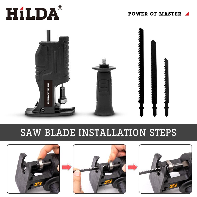 Hilda Quick Installation Reciprocating Saw Scroll Saw Sabre Saw Electric Drill to Reciprocating Saw Electric Drill Accessories
