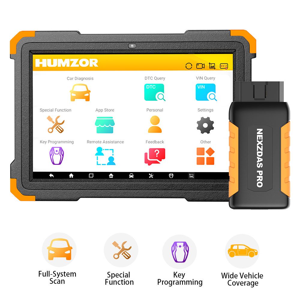 Humzor NexzDAS Pro Bluetooth Tablet Full System Auto Diagnostic Tool Professional OBD2 Scanner 3 Years Free Update