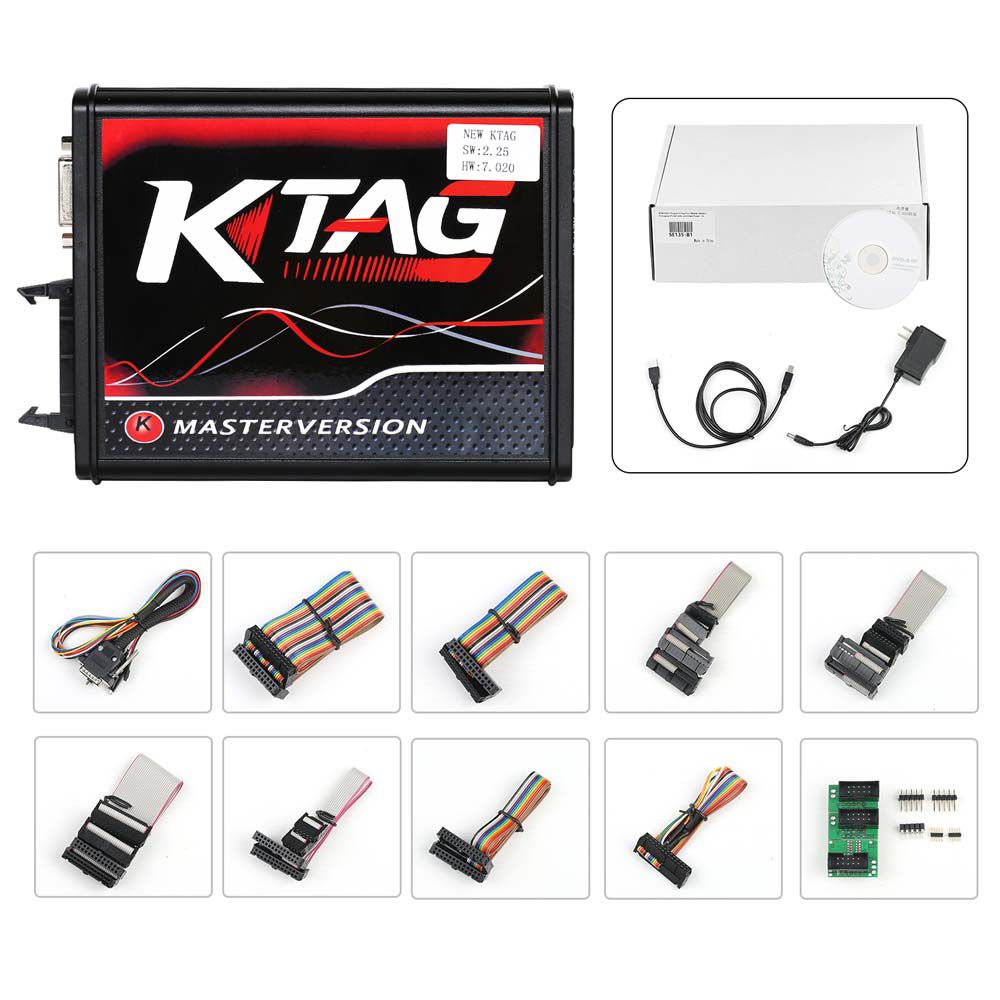 KTAG CU Programming Tool V2.23 EU Online Version Firmware V7.020 K-TAG Master with Red PCB No Tokens Limitation