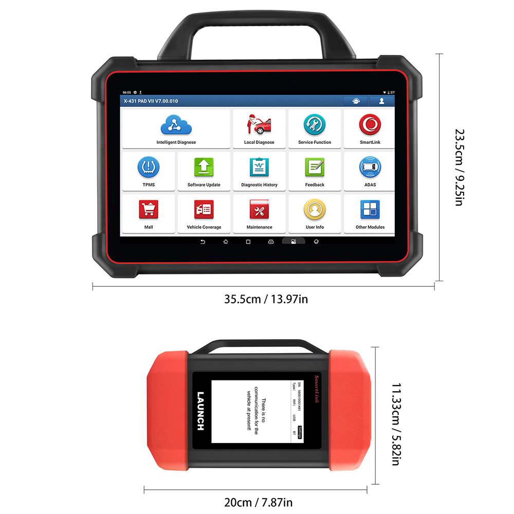 Launch X-431 PAD VII PAD 7 Plus GIII X-Prog 3 Full System Diagnostic Tool Support Key Programming/ Online Coding Programming and ADAS Calibration