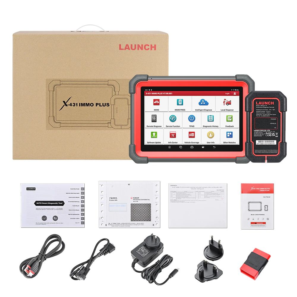 Launch X431 IMMO Plus Key Programmer 3-in-1 IMMO Clone Diagnostics Functions Global Version