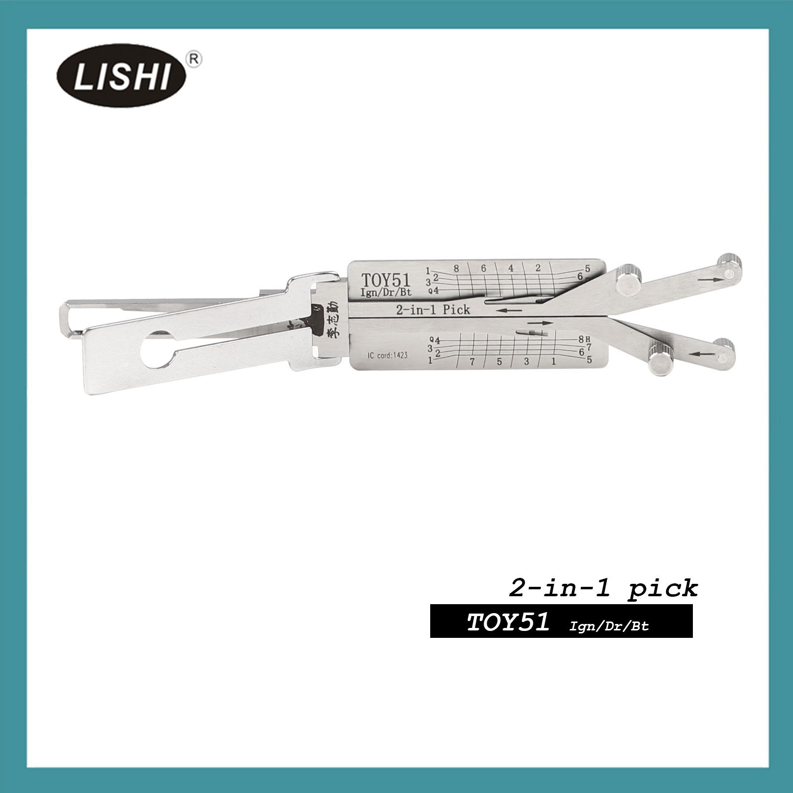 2022 New LISHI TOY51 Vertical Milling 8-bitting 4-track Renault Citroen Smart 4-bitting Deep 2-in-1 Tool