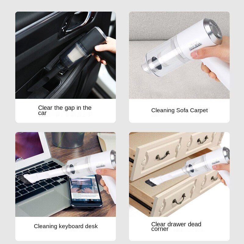 Mini car dry and wet dual-purpose vehicle small handheld gun vacuum cleaner automotive supplies vacuum cleaner wireless charging
