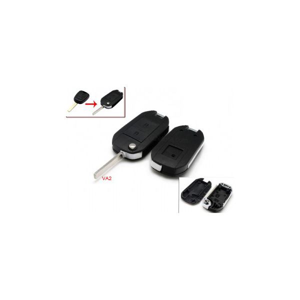 Modified Flip Remote Key Shell 2 Button VA2 for Citroen 5pcs/lot