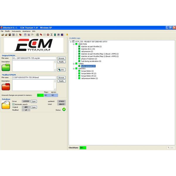 ECM TITANIUM V1.61 with 18475 Driver