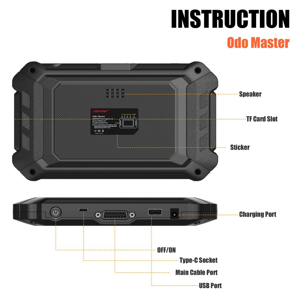 OBDSTAR ODO Master for Odometer Adjustment/Oil Reset/OBDII Functions Update Version of X300M