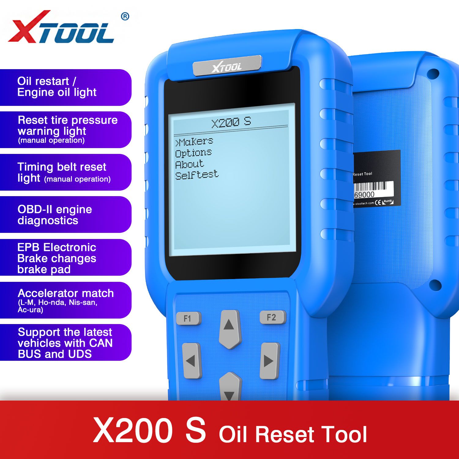 XTOOL Oil Reset Tool X-200S X200S Free Shipping by DHL