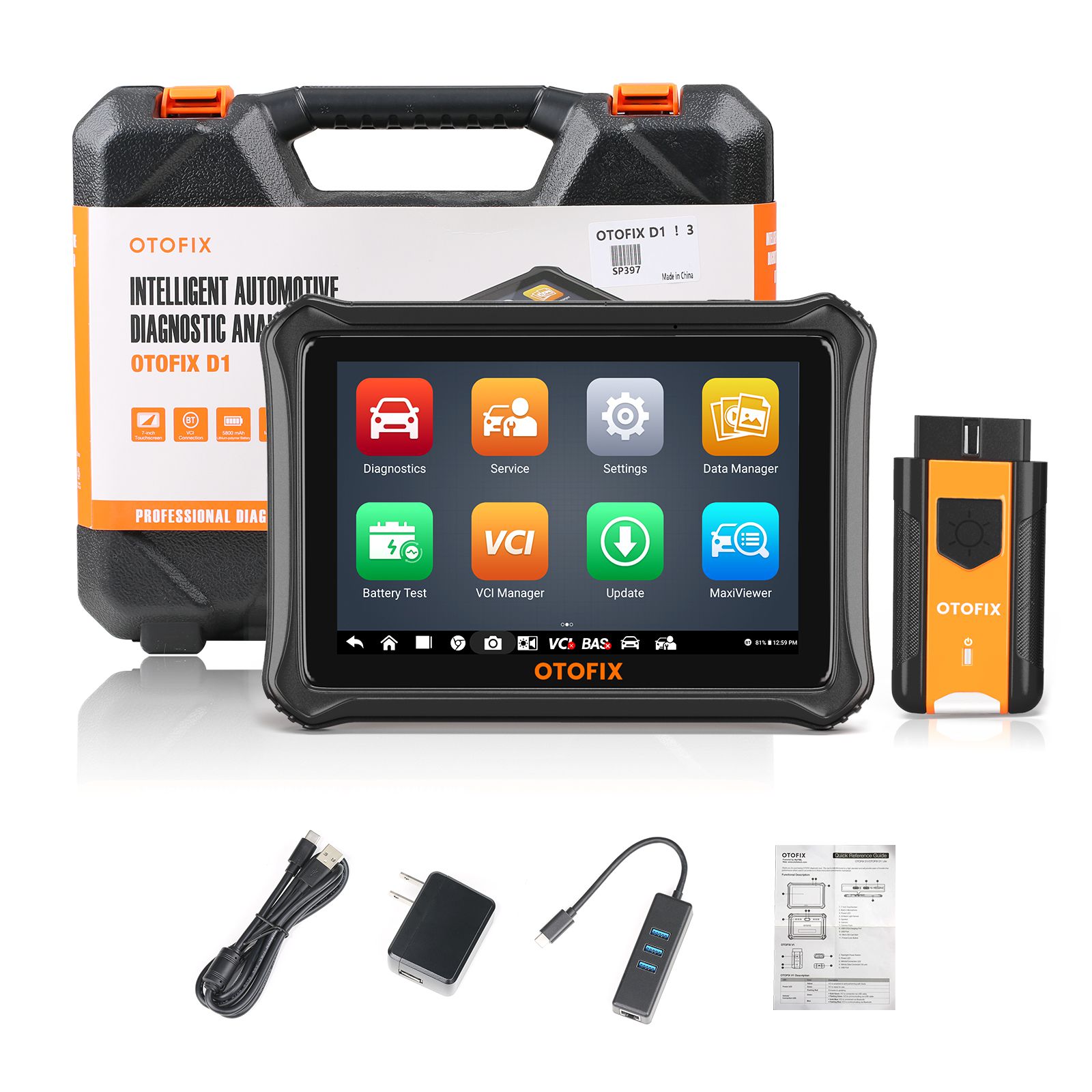 OTOFIX D1 Bi-directional All System Diagnostic Tool OBD2 Tablet Automotive Scanner with 30+ Service Function DPF EPB BMS Oil Reset TPMS