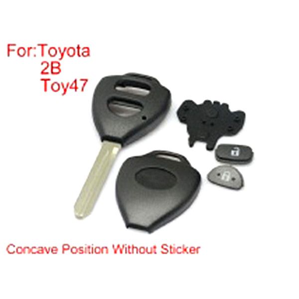 Remote Key Shell 2 Buttons TOY47 With Concave Without Paper For Toyota Corolla 10pcs/lot