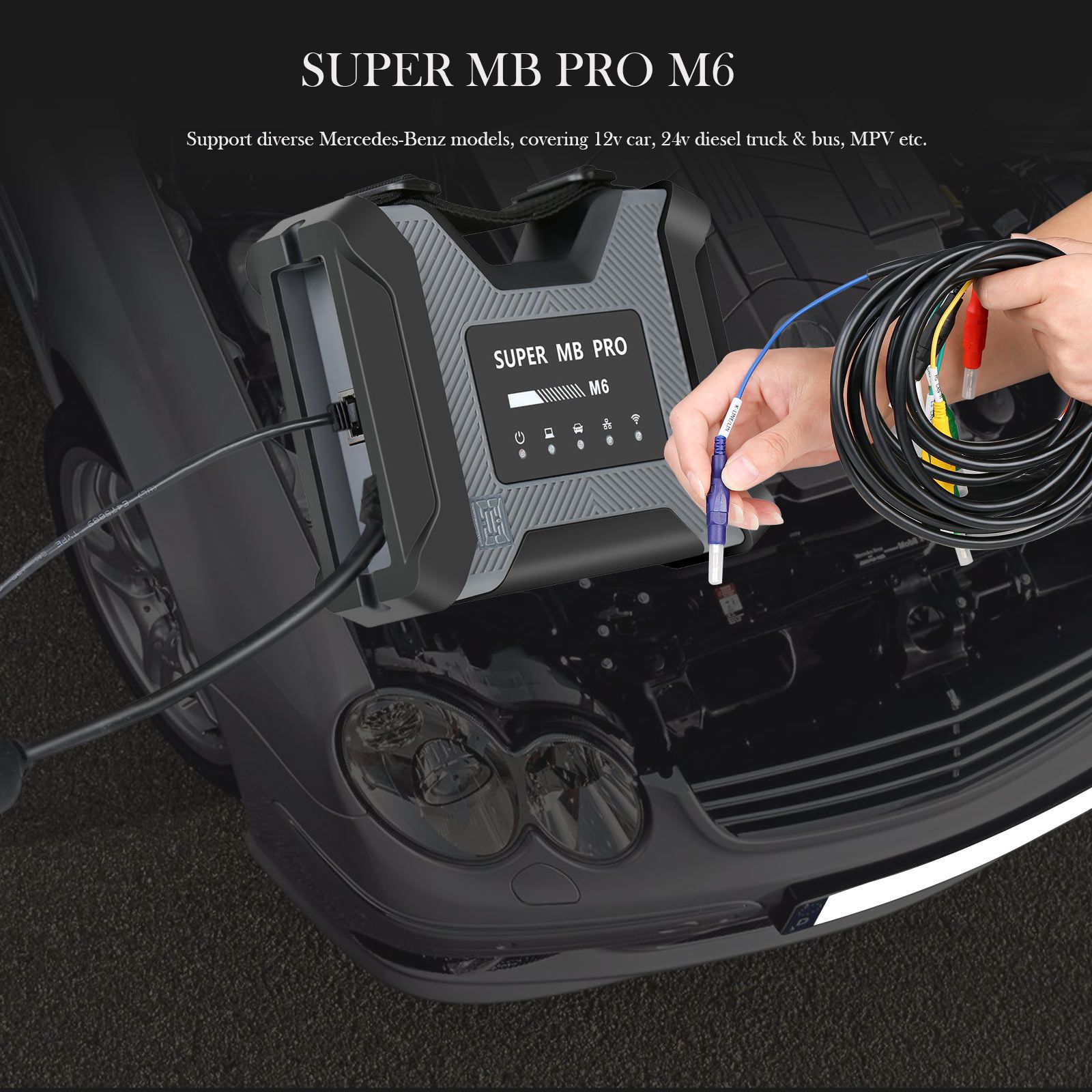 Super MB Pro M6 Wireless Star Diagnosis Tool Full Configuration Work on Both Cars and Trucks Support W223 C206 W213 W167