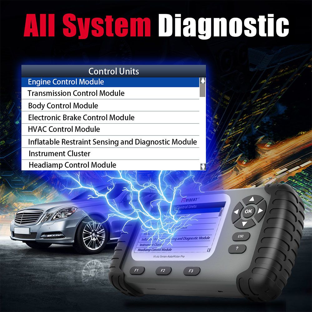  VIDENT iAuto708 Full System Scan Tool OBDII Scanner OBDII Diagnostic Tool for All Makes