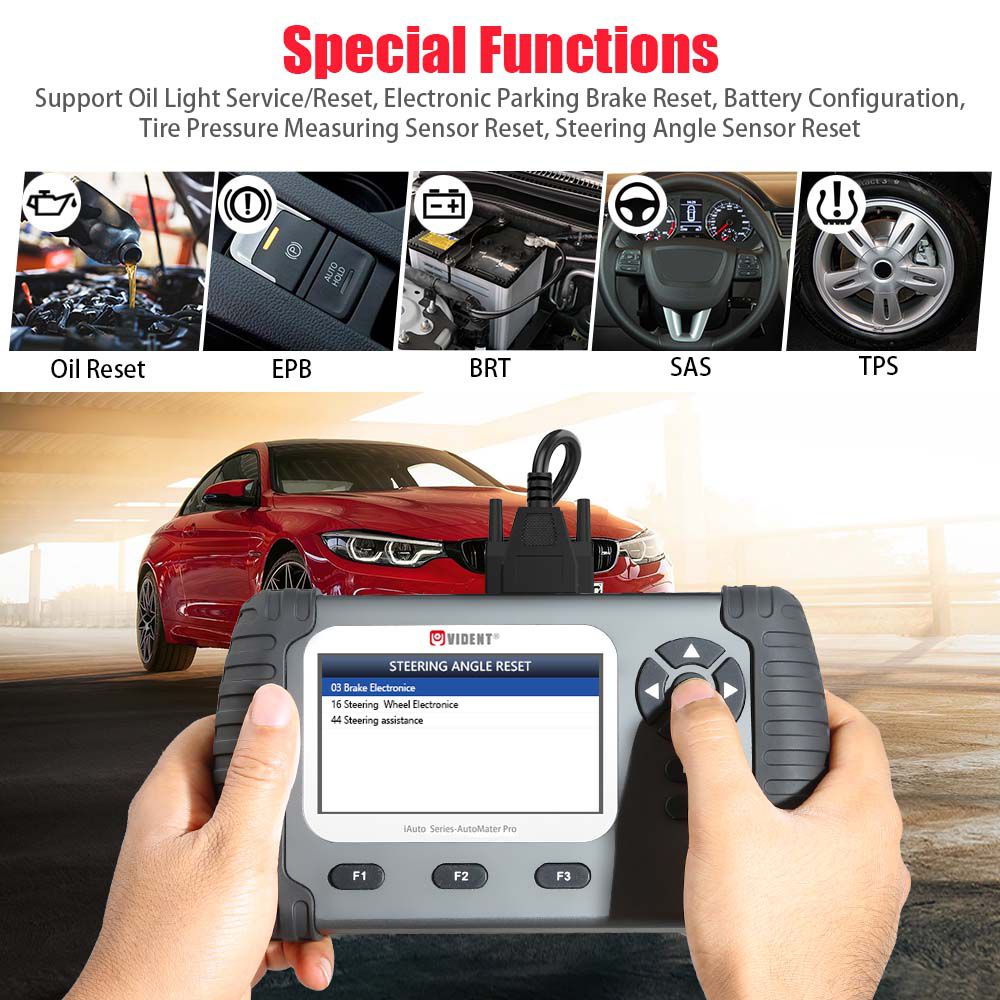 VIDENT iAuto708 Lite Professional Four System Scan Tool OBDII Scanner Car Diagnostic Tool