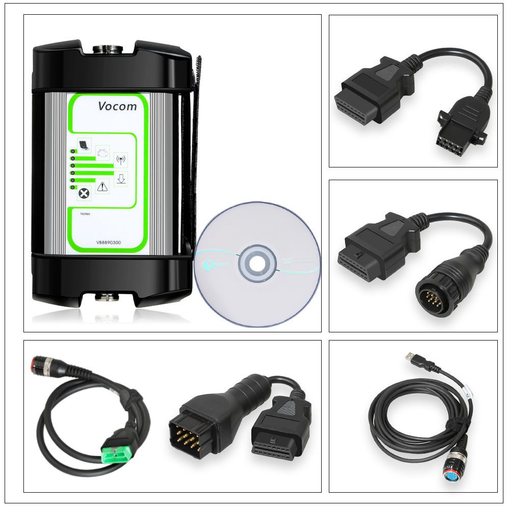 Volvo 88890300 Vocom Interface for Volvo/Renault/UD/Mack Truck Diagnose Round Interface