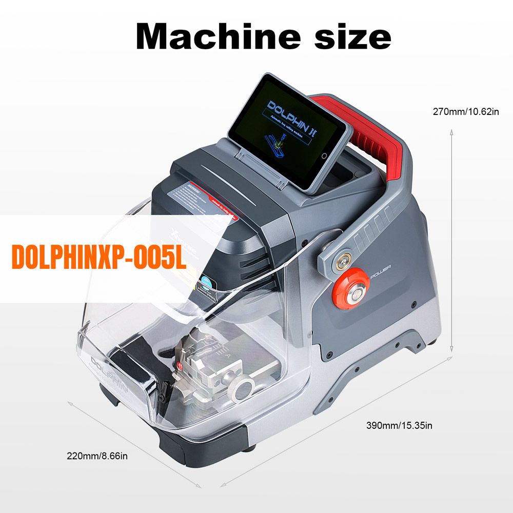 Xhorse Dolphin II XP-005L XP005L Automatic Portable Key Cutting Machine with Adjustable Screen and Built-in Battery