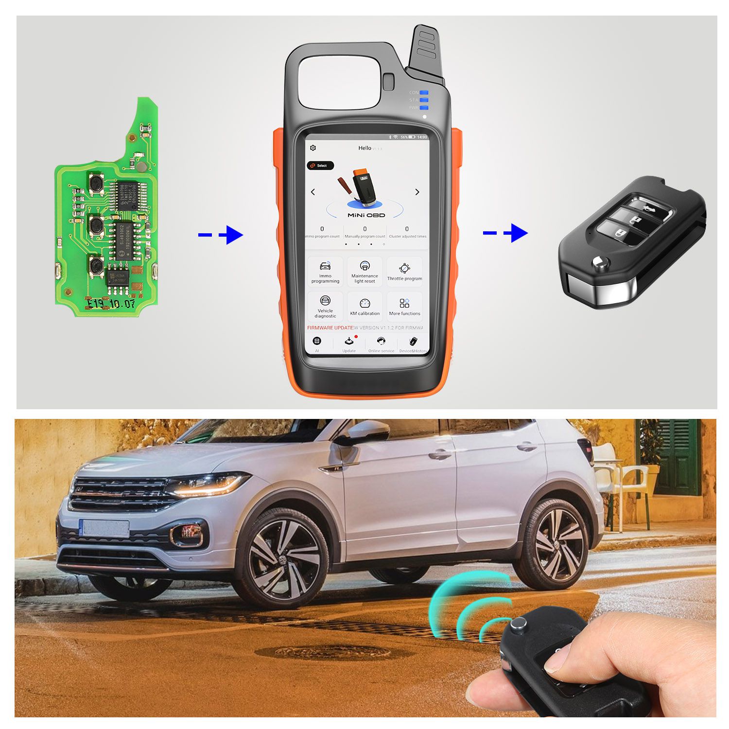 Xhorse VVDI Key Tool Max with VVDI MINI OBD Tool Support Bluetooth