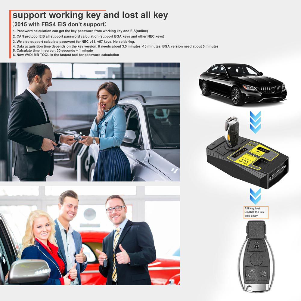 Original Xhorse VVDI MB BGA Tool Benz Key Programmer Including BGA Calculator Function For Customer Bought Xhorse Condor Cutter Only