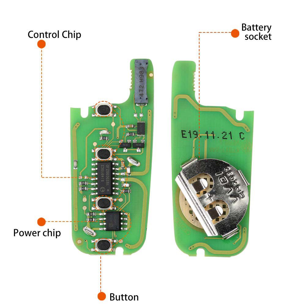  Xhorse XEFO01EN Super Remote Key Ford Flip 4 Buttons Built-in Super Chip English Version 5pcs/lot