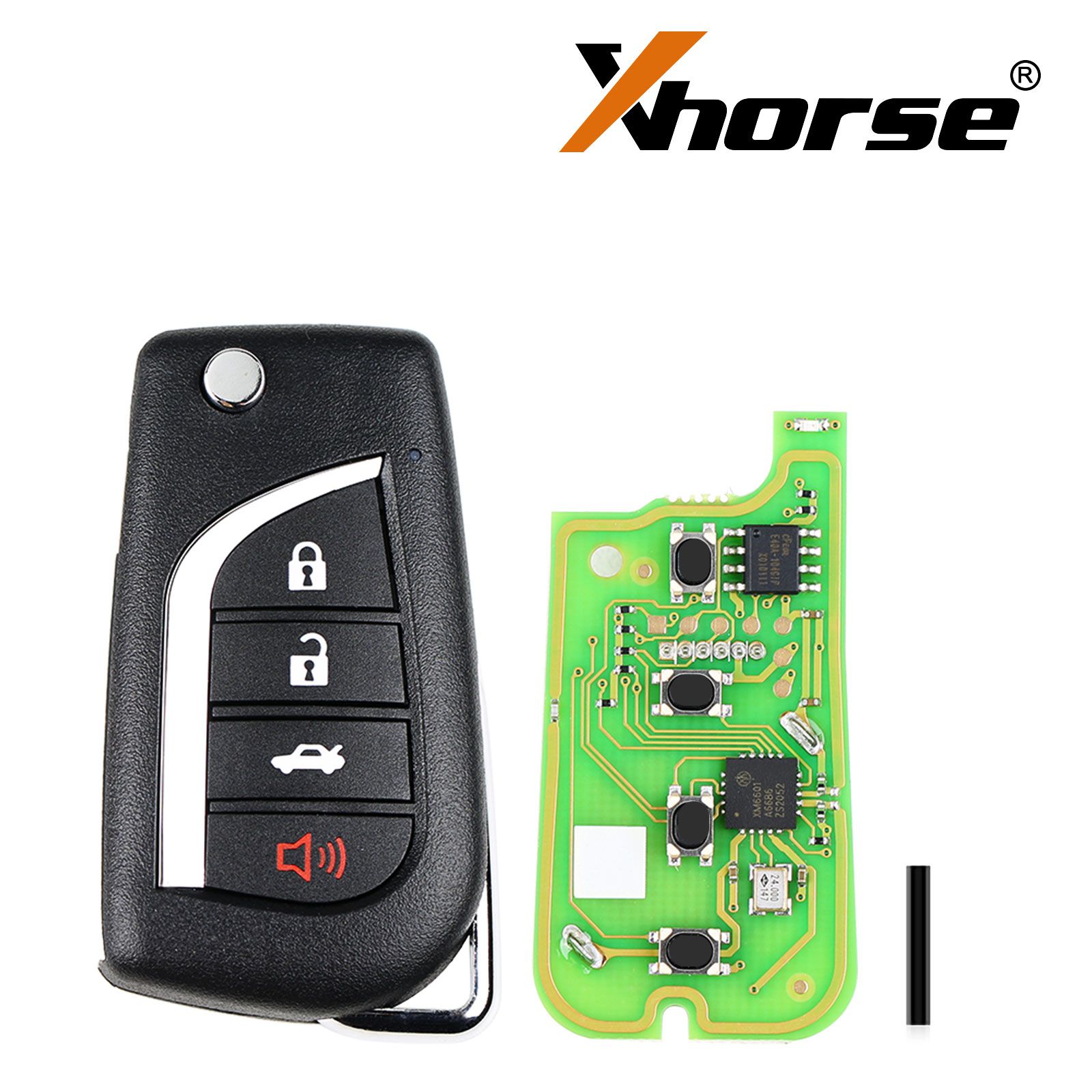 Xhorse XKTO10EN Wire Remote Key Toyota Flip 4 Buttons English Version 5pcs/lot