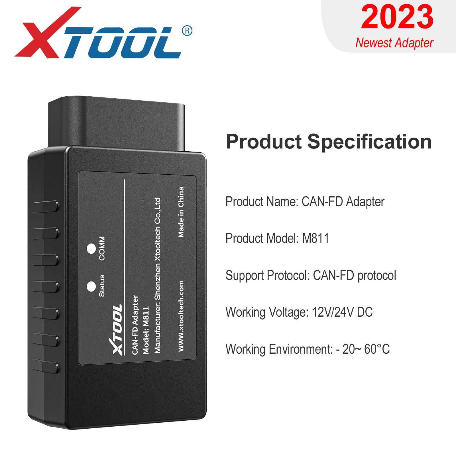 2023 Newest XTOOL CAN-FD CAN FD Adapter Compatible with X100 PAD2/ PAD3/ A80 series/ D7 D8 series