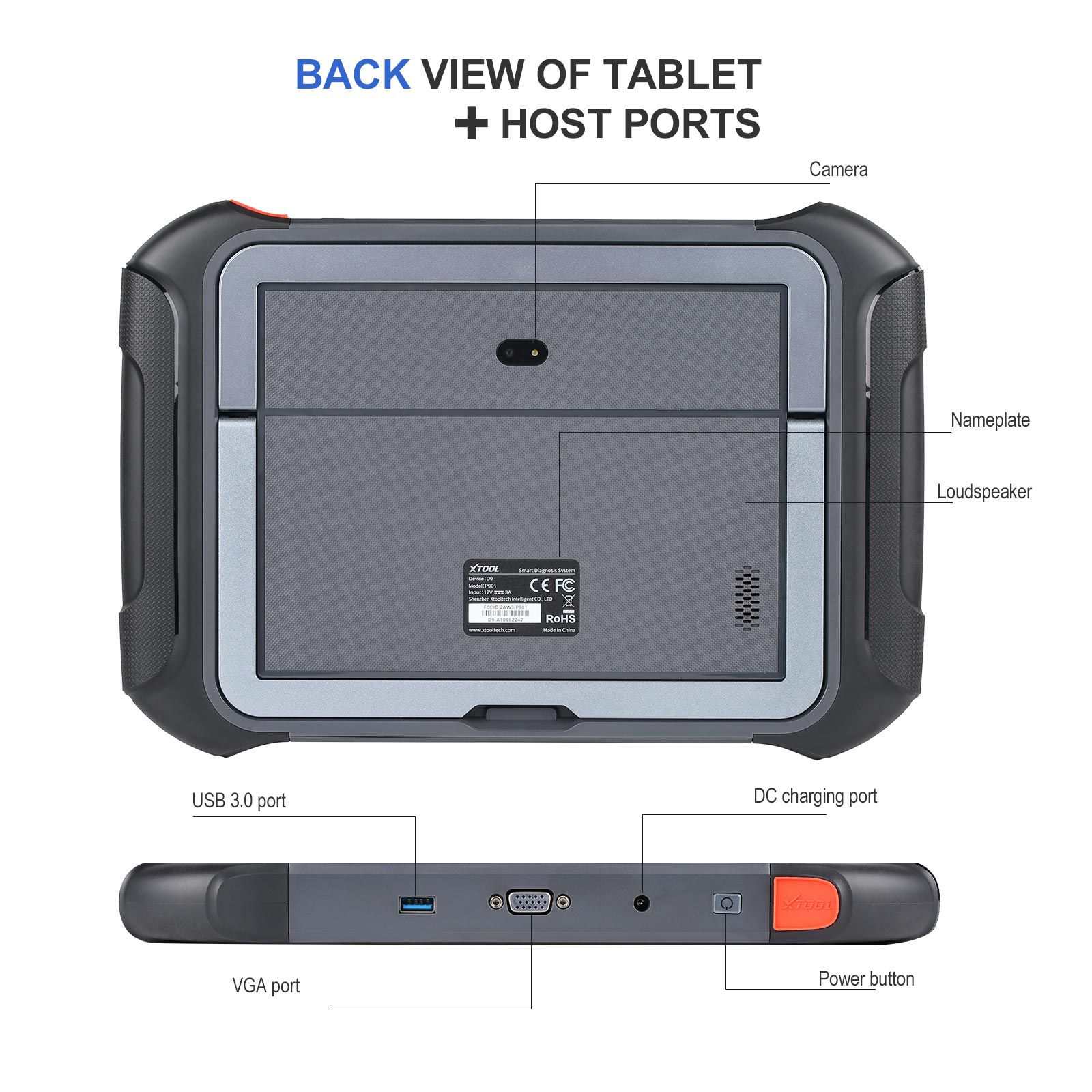 XTOOL D9 Automotive Scan Tool Topology Map Bi-Directional Control ECU Coding Full Diagnostics & 42+ Reset Services Support DoIP & CAN FD