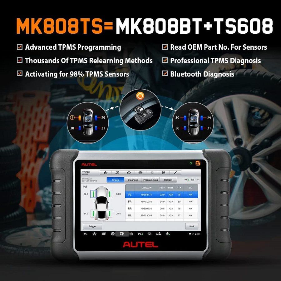 autel mk808ts functional description