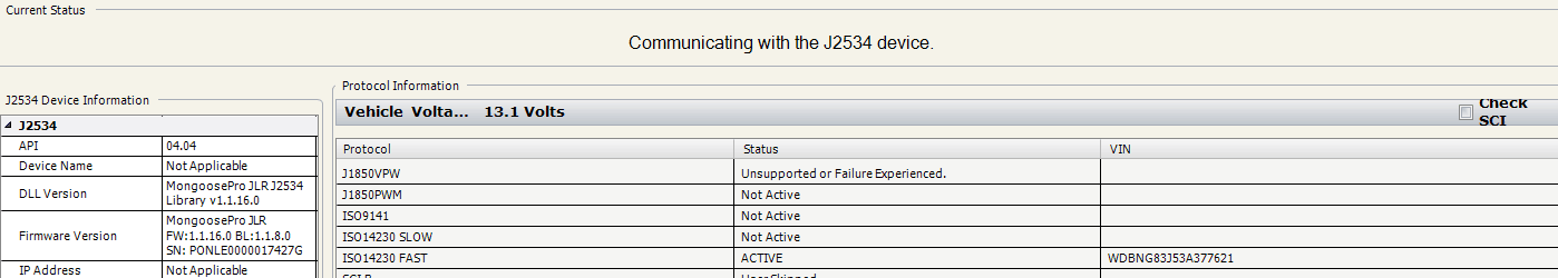  JLR Mangoose SDD Pro Communication with J2534