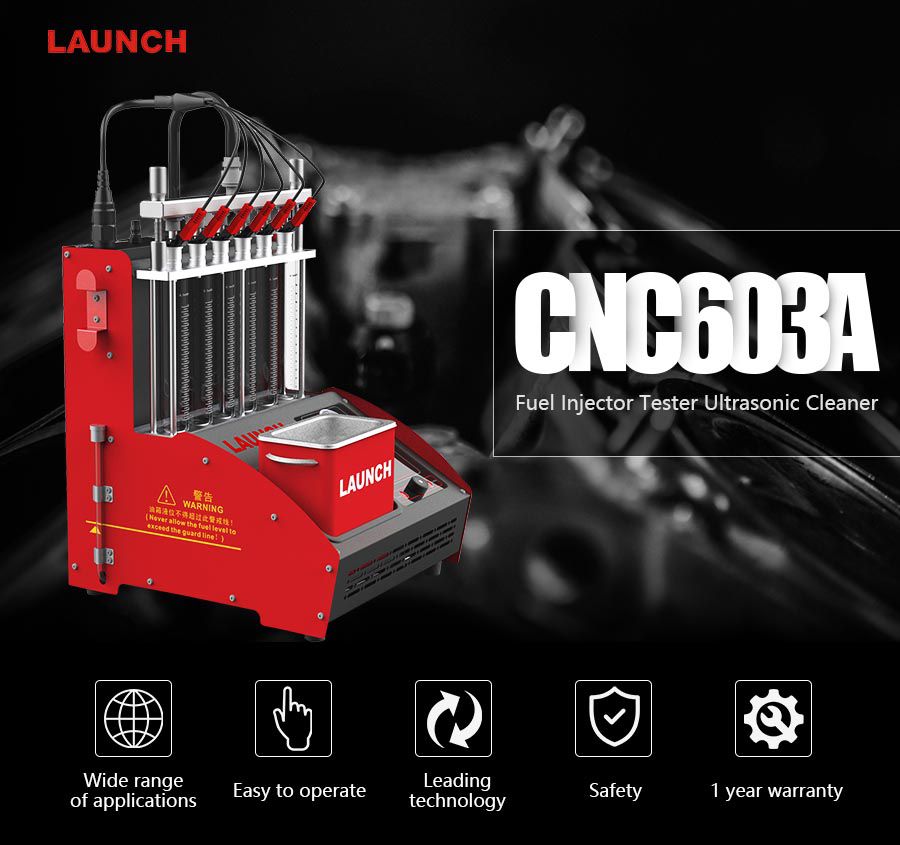 Launch CNC603A Exclusive Ultrasonic Fuel Injector Cleaner 