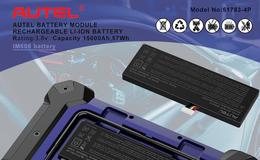 Original Autel MaxiIM IM608 Battery